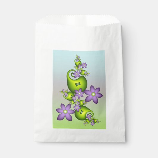 Blumenfantasy Lilac Blume Grüne Formen Fraktal Geschenktütchen (Vorderseite)
