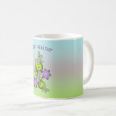 Blumenfantasy Lilac Blume Grüne Formen Fraktal Kaffeetasse (VorderseiteRechts)