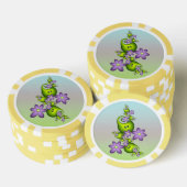 Blumenfantasy Lilac Blume Grüne Formen Fraktal Pokerchips (Stapel)