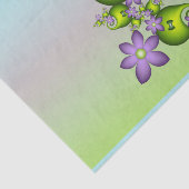 Blumenfantasy Lilac Blume Grüne Formen Fraktal Seidenpapier (Ausschnitt)