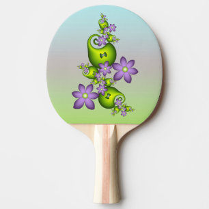 Blumenfantasy Lilac Blume Grüne Formen Fraktal Tischtennis Schläger