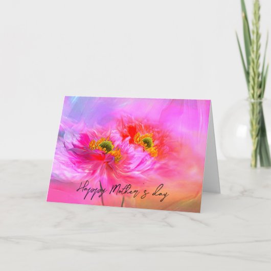 Blumenfantasy Muttertag Karte (Vorderseite)