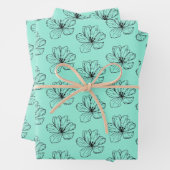 Blumenfantasy Nahtloses Packpapier Geschenkpapier Set (Beispiel)