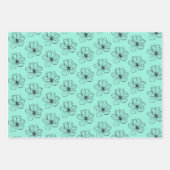 Blumenfantasy Nahtloses Packpapier Geschenkpapier Set (Vorderseite)