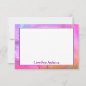 Blumenfantasy personalisiert mitteilungskarte (Vorderseite)