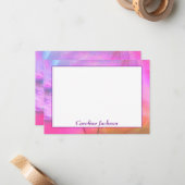 Blumenfantasy personalisiert mitteilungskarte (Vorderseite/Rückseite Beispiel)