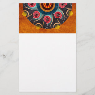 Blumenfarbe Abstrakt Vector Kunstgeschichte Briefpapier