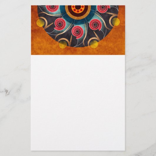 Blumenfarbe Abstrakt Vector Kunstgeschichte Briefpapier (Vorderseite)