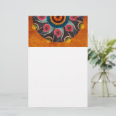 Blumenfarbe Abstrakt Vector Kunstgeschichte Briefpapier (Stehend Vorderseite)