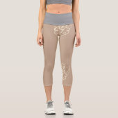 Blumenfarbe Capri Leggings (Vorderseite)