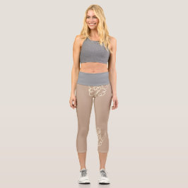 Blumenfarbe Capri Leggings