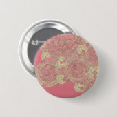 Blumenfarbe des abstrakten rosa Musters Button (Vorne & Hinten)
