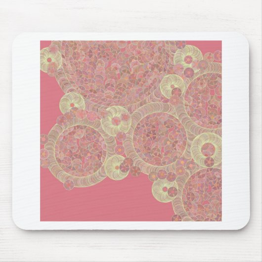 Blumenfarbe des abstrakten rosa Musters Mousepad (Vorne)