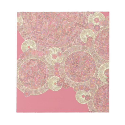Blumenfarbe des abstrakten rosa Musters Notizblock (Vorderseite)