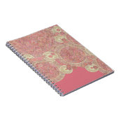 Blumenfarbe des abstrakten rosa Musters Notizblock (Rechte Seite)