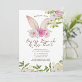 Blumenfarbe Frühlingsbrunch & Eierjagd Einladung (Stehend Vorderseite)