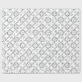 Blumenfarbe Schwarz-Weiß-Geschenkpackung Geschenkpapier (Flach)