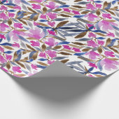 Blumenfarbe Venezianisch blaue Zedern Geschenkpapier (Ecke)