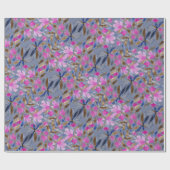 Blumenfarbe Venezianisch blaue Zedern Geschenkpapier (Flach)