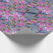 Blumenfarbe Venezianisch blaue Zedern Geschenkpapier (Ecke)