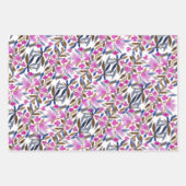 Blumenfarbe Venezianisch blaue Zedern Geschenkpapier Set (Vorderseite)