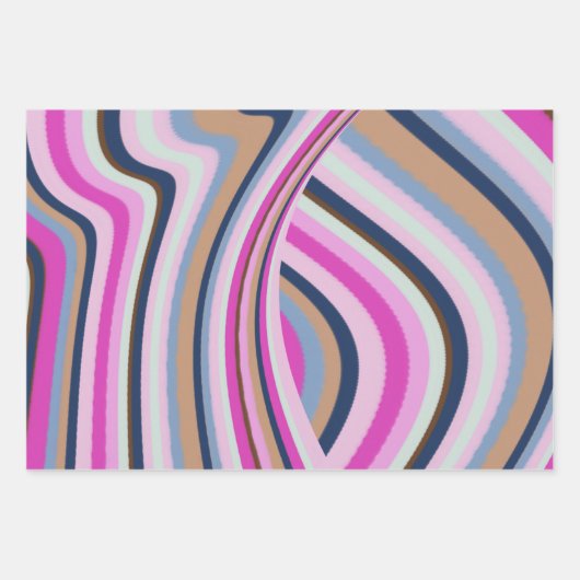 Blumenfarbe Venezianisch blaue Zedern Geschenkpapier Set (Vorderseite 2)