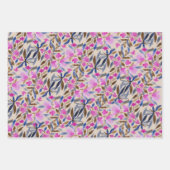 Blumenfarbe Venezianisch blaue Zedern Geschenkpapier Set (Vorderseite)