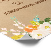 Blumenfarbe Willkommenspender Druck Poster (Ecke)