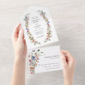 Blumenfarben alles in einer Einladung (Abreißen)