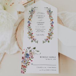 Blumenfarben alles in einer Einladung