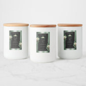 Blumenfarben, dunkelgrüne schwarze Produktkennzeic Lebensmitteletikett (Flaschen)