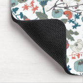 Blumenfarben fröhlich blau Orange grün Mousepad (Ecke)