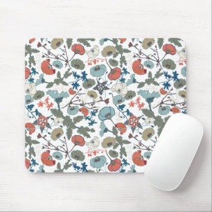 Blumenfarben fröhlich blau Orange grün Mousepad