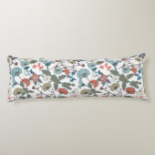 Blumenfarben fröhlich blau Orange grün Seitenschläferkissen (Rückseite)