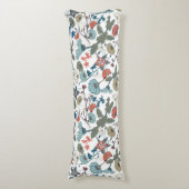 Blumenfarben fröhlich blau Orange grün Seitenschläferkissen (Vorderseite Vertikal)