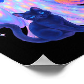 Blumenfarben Ghost Black Cat Coquette Bow Hallo Poster (Ecke)