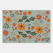 Blumenfarben Hübsche Blume Umschlagpapier Geschenkpapier Set (Vorderseite)