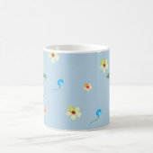 Blumenfarben in Blautönen Tasse (Mittel)