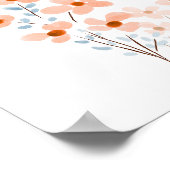 Blumenfarben Kunst mit Angebot Poster (Ecke)