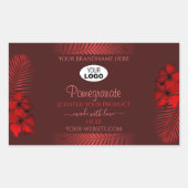 Blumenfarben-Labels Hawaii-Blume-Logo Rechteckiger Aufkleber (Vorderseite)