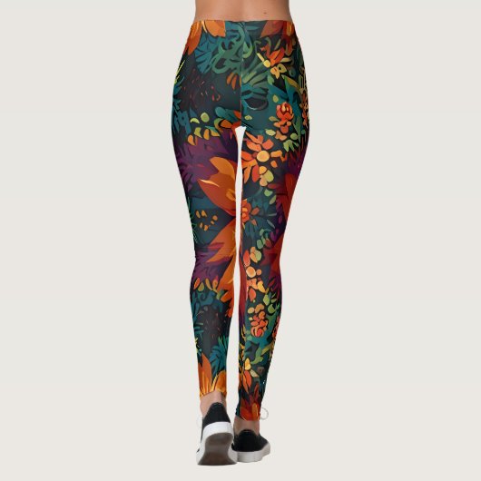 Blumenfarben Leggings (Rückseite)
