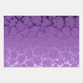Blumenfarben-Lila Mauve-Farbdruckmuster Präkkulent Geschenkpapier Set (Vorderseite 2)
