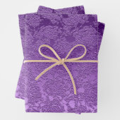 Blumenfarben-Lila Mauve-Farbdruckmuster Präkkulent Geschenkpapier Set (Beispiel)