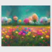 Blumenfarben Muster Papier Geschenkpapier (Flach)