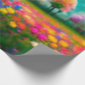 Blumenfarben Muster Papier Geschenkpapier (Ecke)