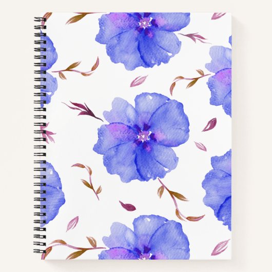 Blumenfarben-Notebook für Arbeit oder Journalismus Notizblock (Vorderseite)