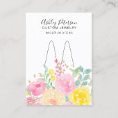 Blumenfarben, rosa Schmuckring Visitenkarte (Vorderseite)