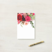Blumenfarben-Rose-Blume Blankenvorlage Post-it Klebezettel (Auf Schreibtisch)
