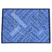 Blumenfarben typografisch personalisiert große geschenktüte (Vorderseite)