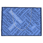 Blumenfarben typografisch personalisiert große geschenktüte (Rückseite)